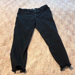 Abercrombie Black  Distressed Hem Women's Jeans